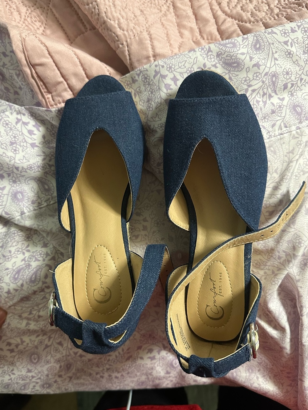 Size 7 Cato’s Blue Strap Heeled Sandals